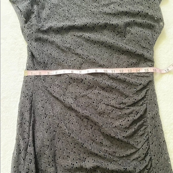 DKNYC Black Eyelet Cut Out Cap Sleeve Dress 12 - Picture 8 of 8